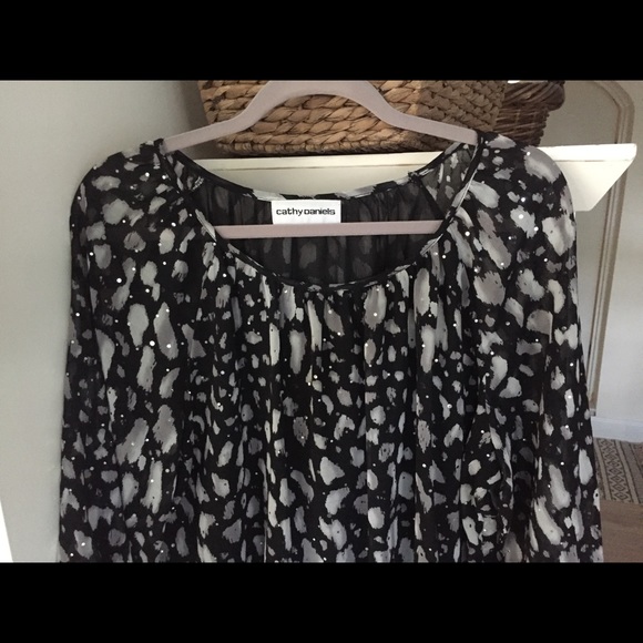 Gorgeous going out top, sparkly party blouse m/l - Picture 7 of 16